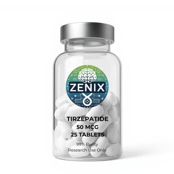Zenix Tirzepatide 500mcg Tablets | 25-Count | 12.5mg total | Weight Loss Research